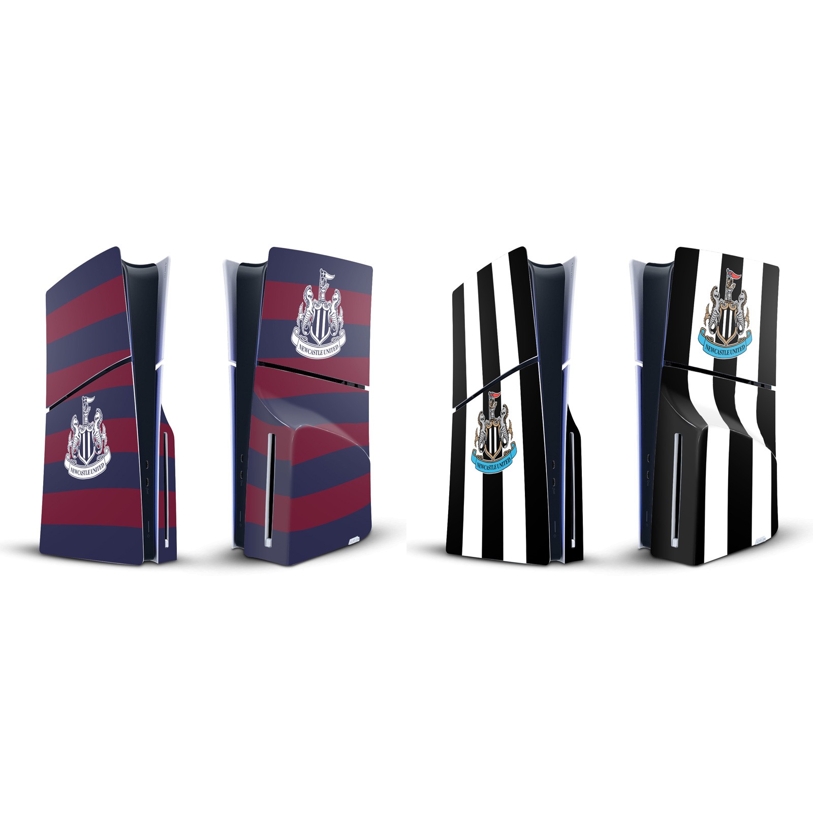 NEWCASTLE UNITED FC 2024/25 CREST KIT VINYL SKIN FOR SONY PS5 SLIM DISC CONSOLE