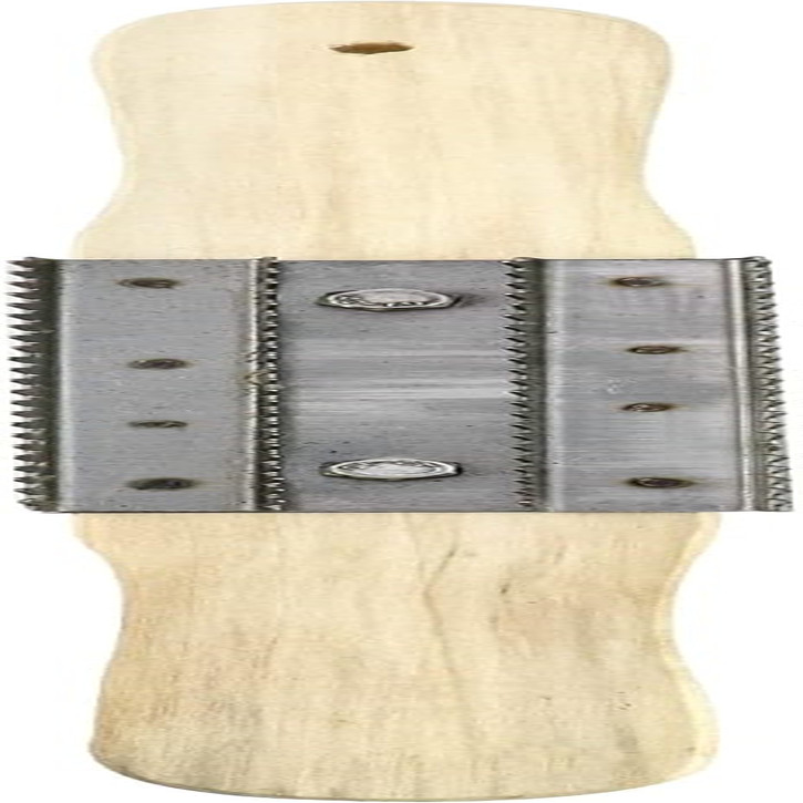 Buffing Wheel Rake, 15" Polishing Rake with Wooden Handle and Stainless Steel He