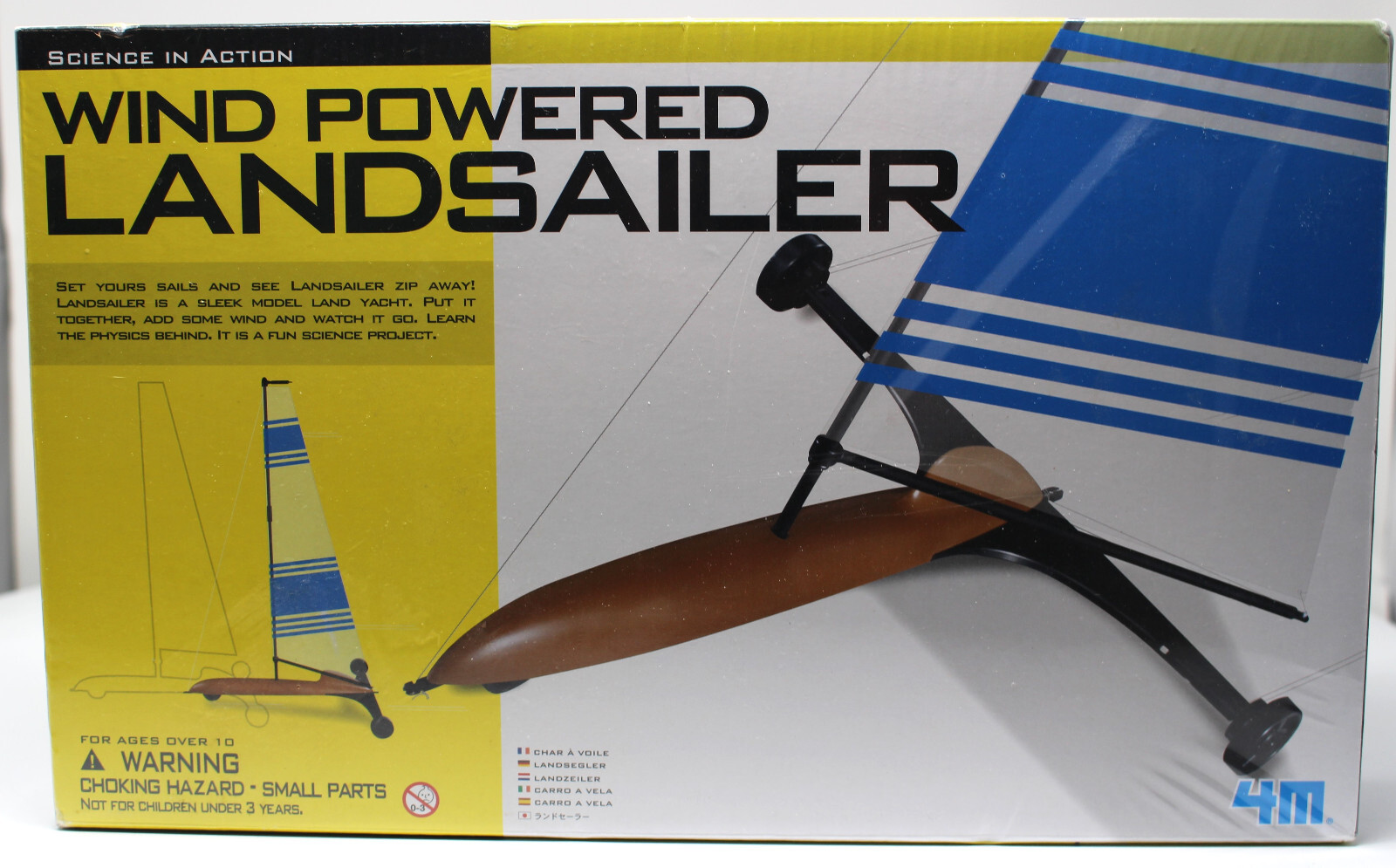 TOYSMITH 4M Wind Powered Landsailer Kit Science in Action Sealed & NEW