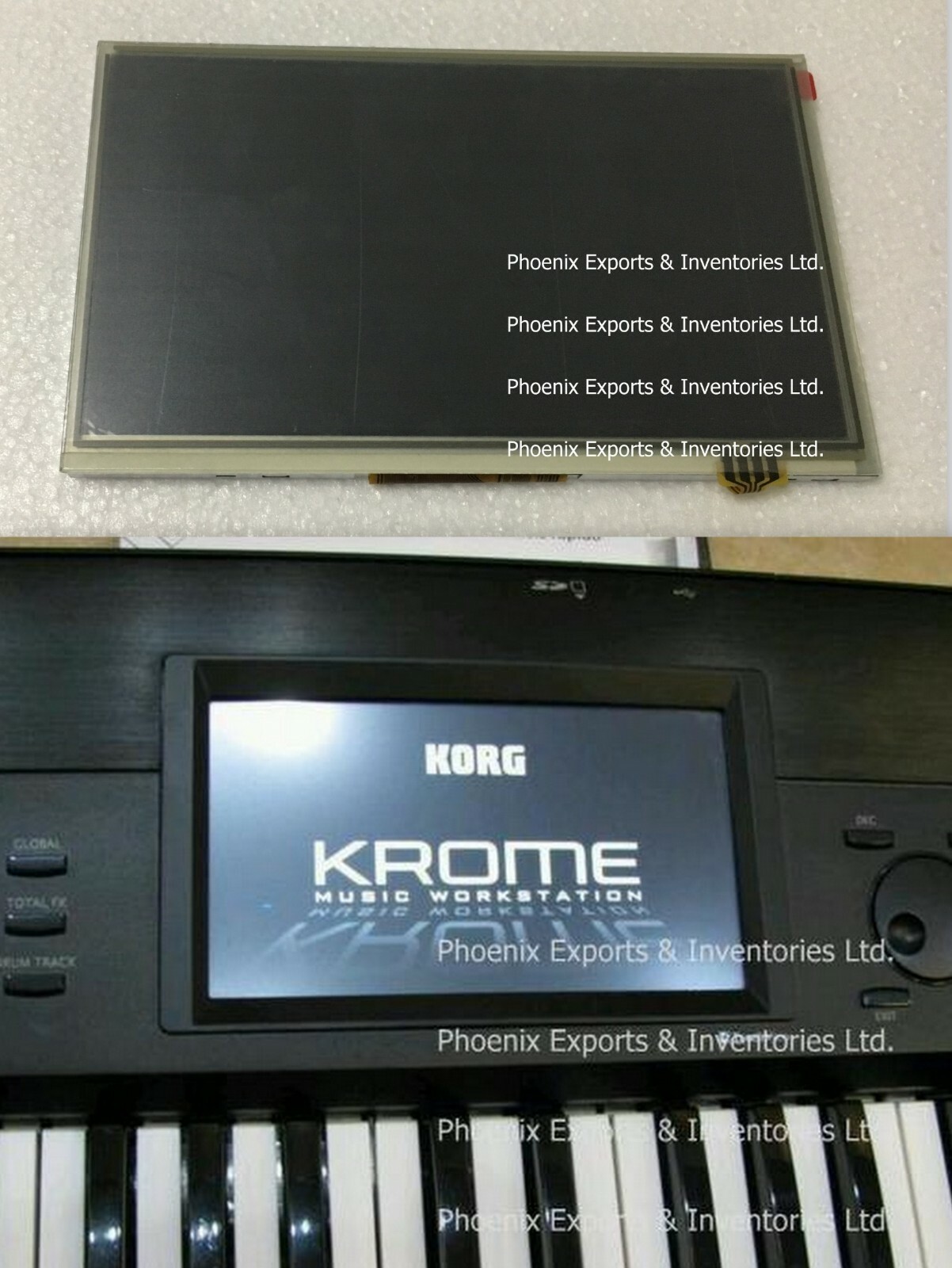 LCD Display & Touch Screen digitizer for Korg KROME LCD Screen Panel