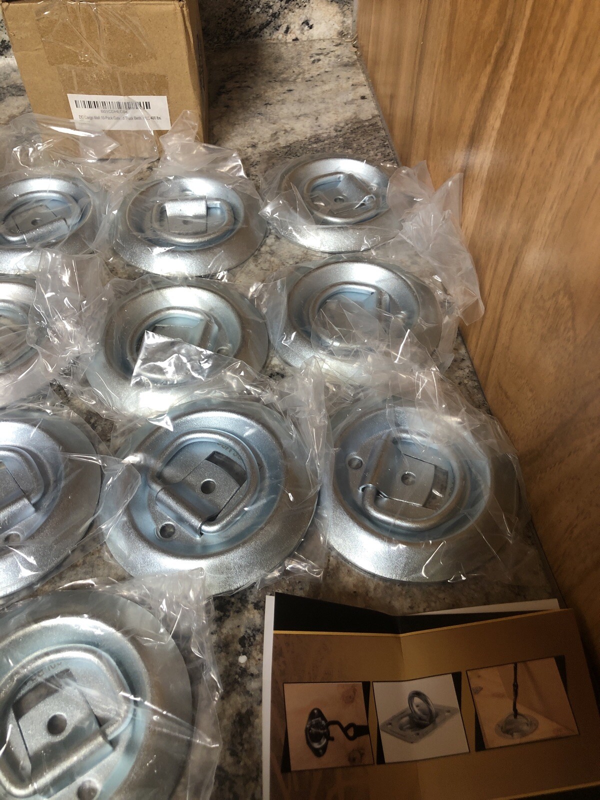 Open Box DC Cargo Mall 10 Pack Galvanized Trailer Tie Down Anchors 400lb Limit