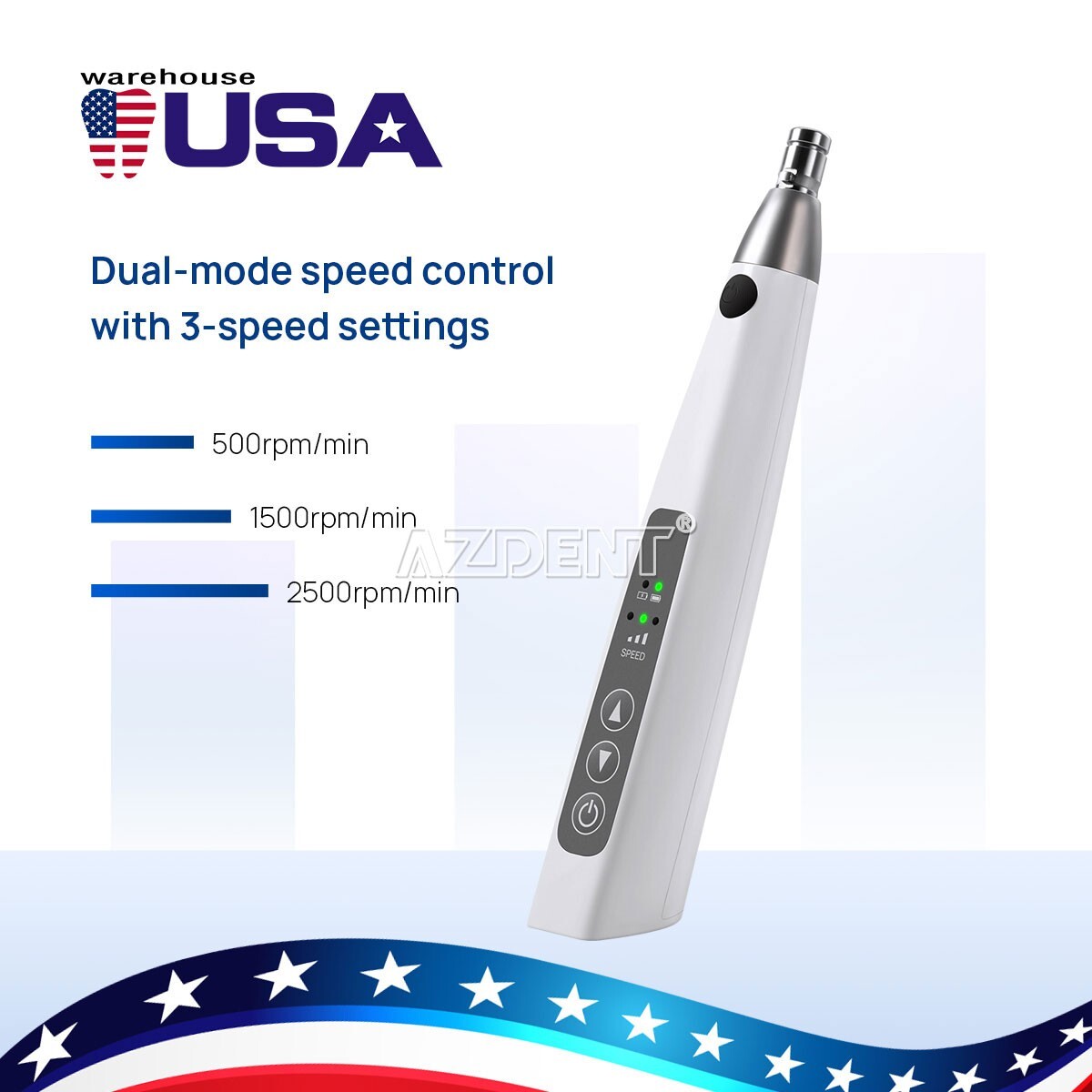 360° Swivel Dental Cordless Hygiene Prophy Handpiece w/2 Disposable Prophy Angle
