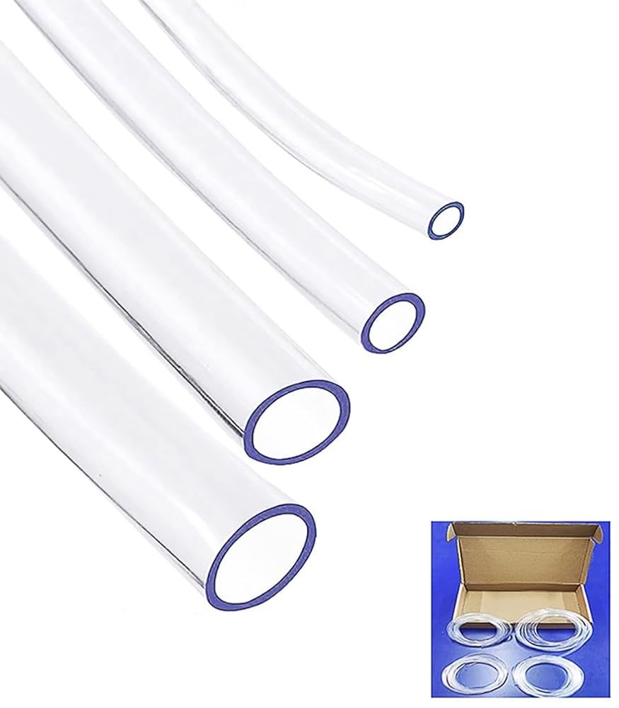 Clear Tubing Assortment, 2mm 3mm 4mm 5mm ID, 12 Meters Lengh In All, 1mm Thic...