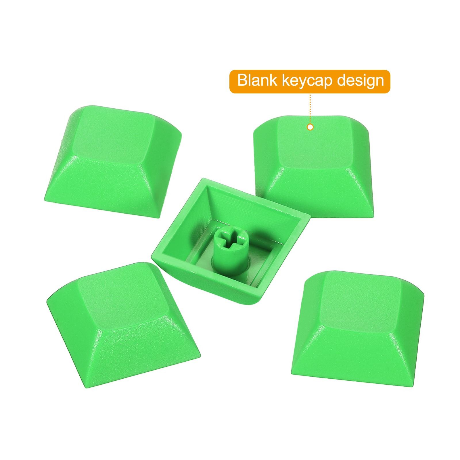 1U Blank Keycaps, 5 Pack MX Keyboard Replacement Universal PBT Mechanical, Green