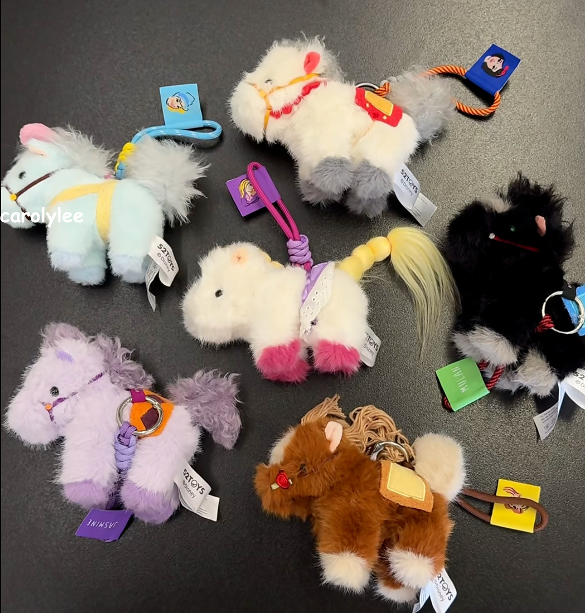 52toys Disney Princess Pony Pals Blind Box Plush Keychain Bag Charm Gift Toys