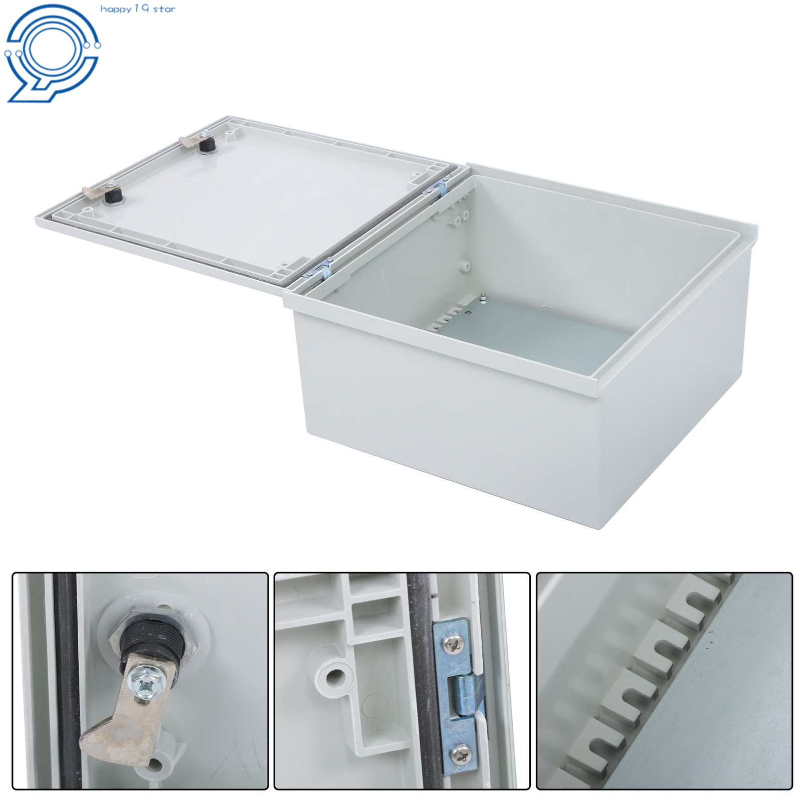NEMA 3X IP65 Junction Box, 16x16x8Inch Fiberglass, for Outdoor Use