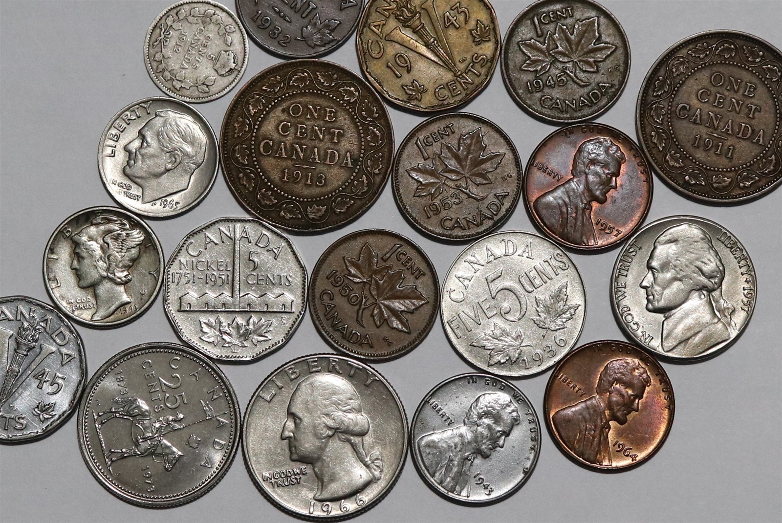 🧭 🇨🇦 CANADA + USA MASSIVE LOT WITH SILVER B91 #32 WF17