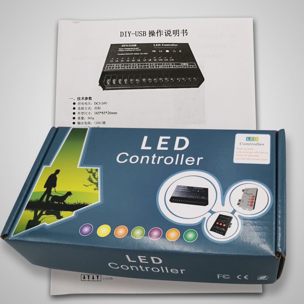5V 12-24V programmable LED Controller For Single Color LED Strip Lighting effect