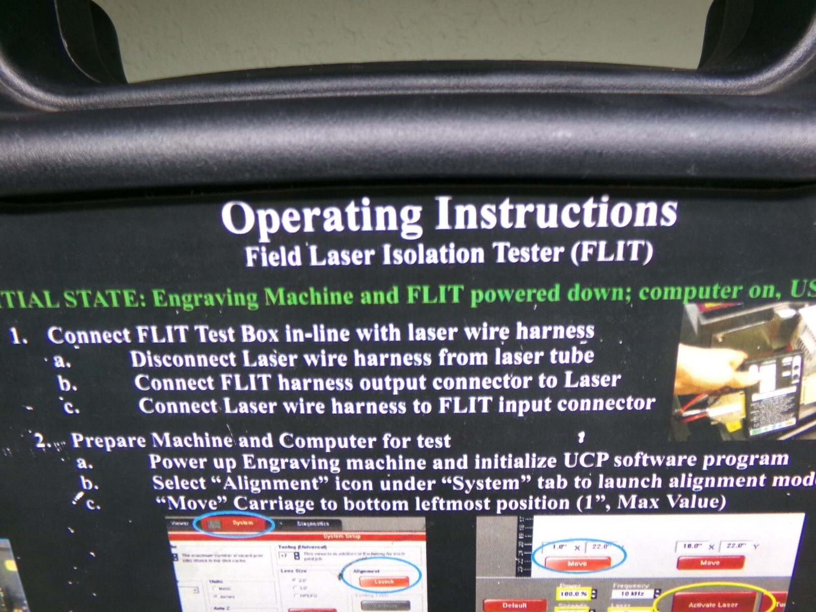FIELD LASER ISOLATION TESTER (FLIT)