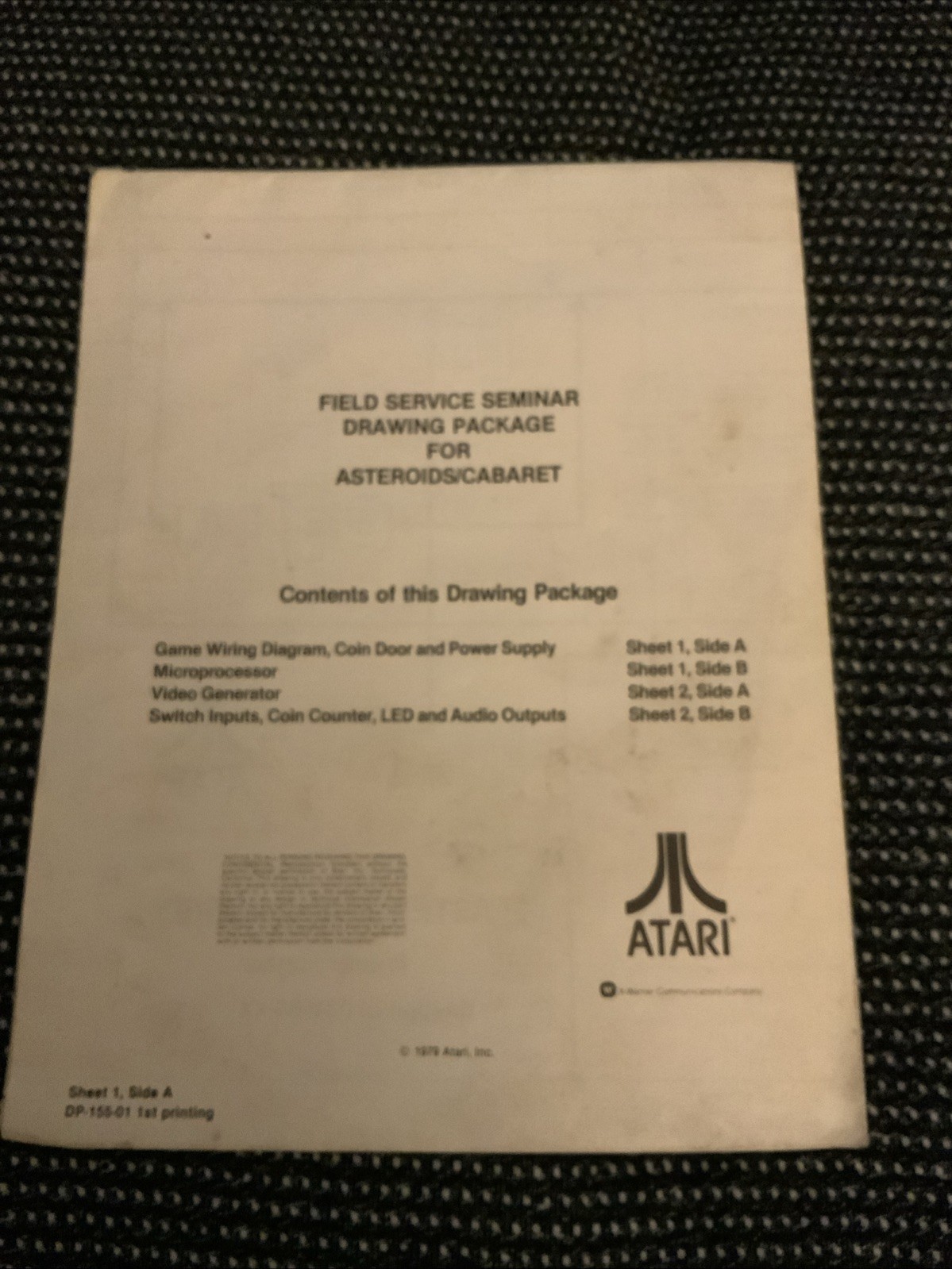 Original Asteroids Drawing Package + Schematics