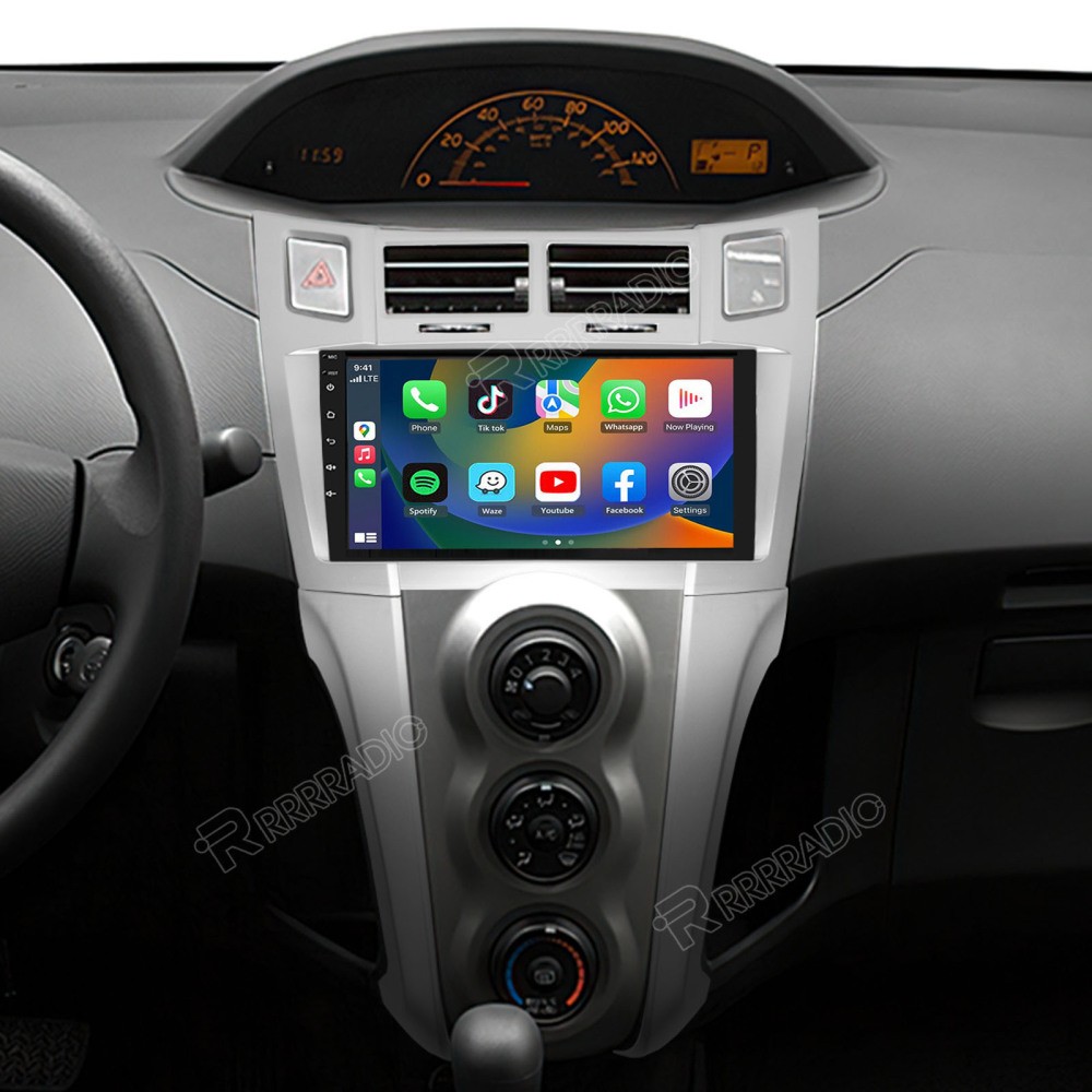 64G For Toyota Yaris 2005-2011 Car Stereo Radio Apple Carplay Android 15 GPS NAV