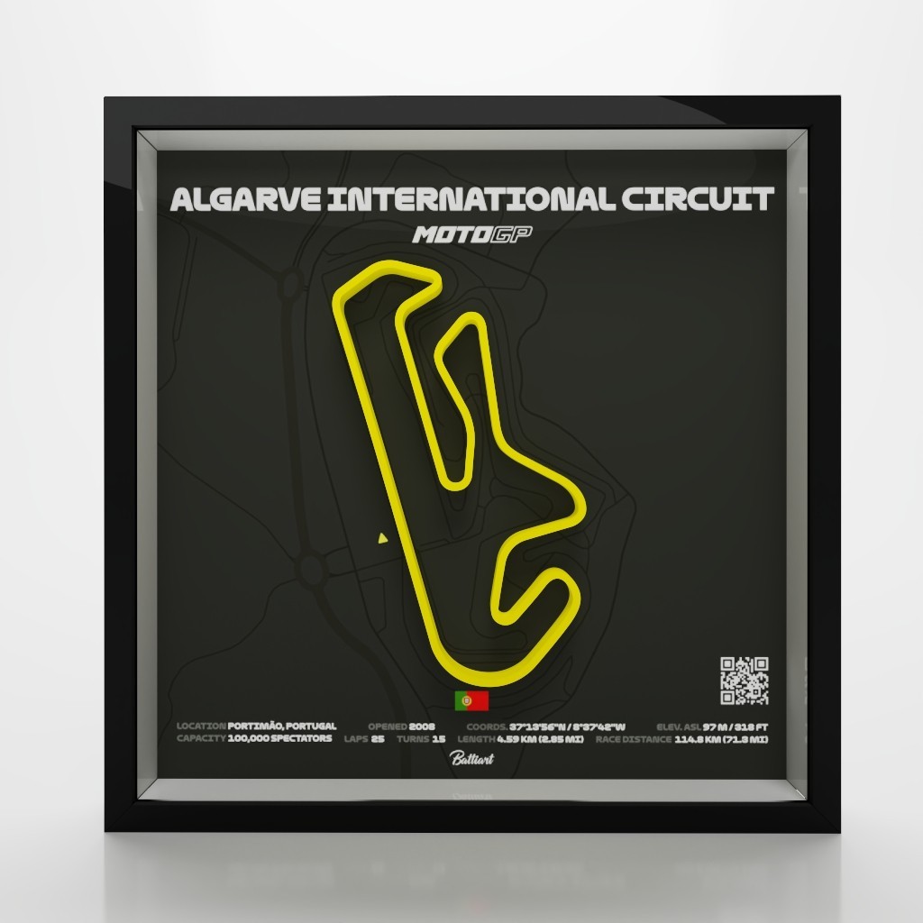 Chang International Circuit MotoGP 3D Shadow Box – Motorcycle Racing Wall Art