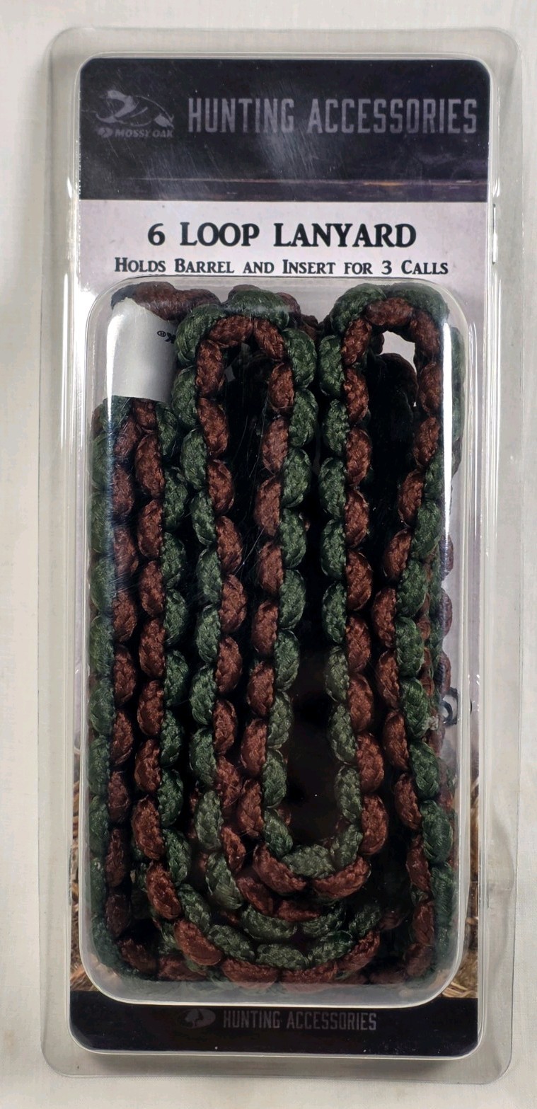 Mossy Oak Hunting Accessories 6 Loop Lanyard Holds Barrel And Insert For 3 Calls