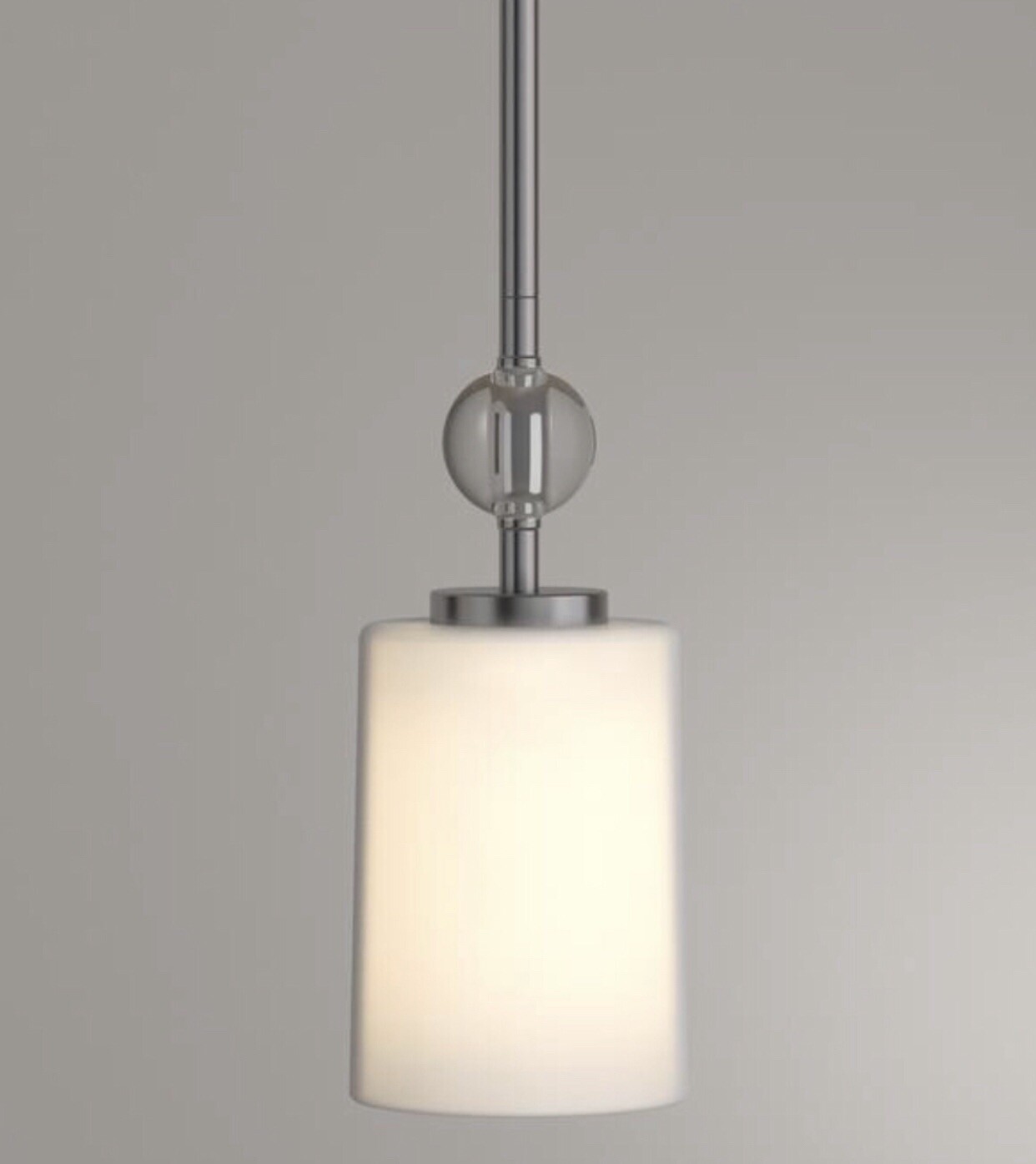 Progress Lighting Compass Collection Mini-Pendant Hanging Lamp White Glass Shade