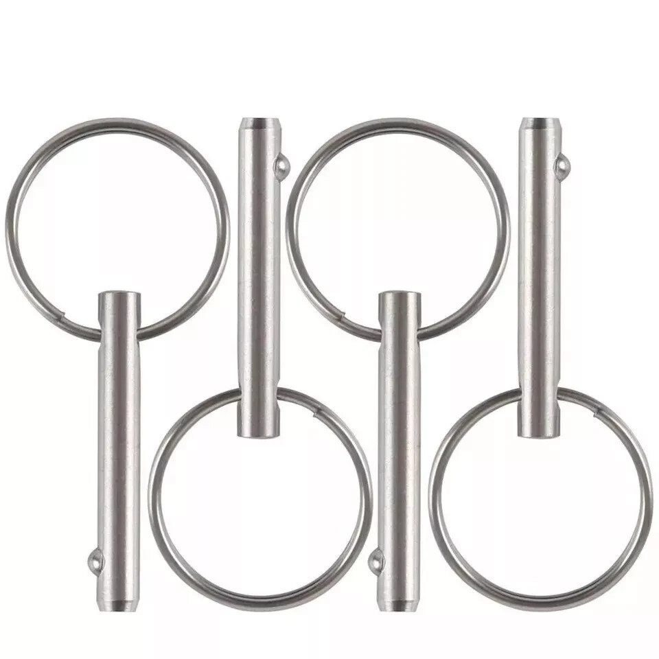 Small Quick Release Pin 3/16" Stainless Steel Bimini Top Marine Hardware 4 Pack