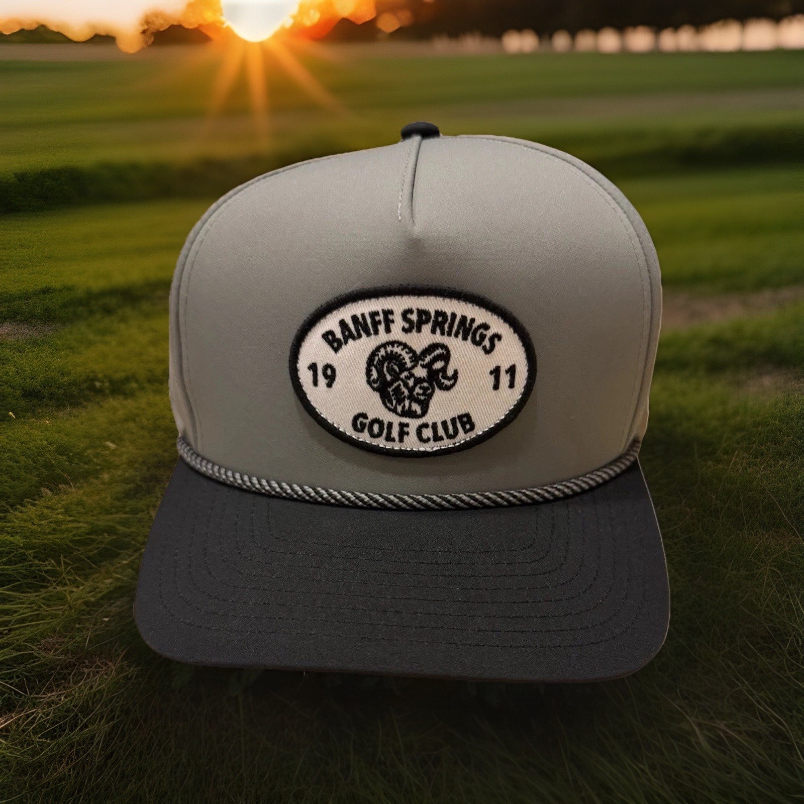 Imperial Banff Springs Golf Club Adjustable Gray Black Snapback Hat
