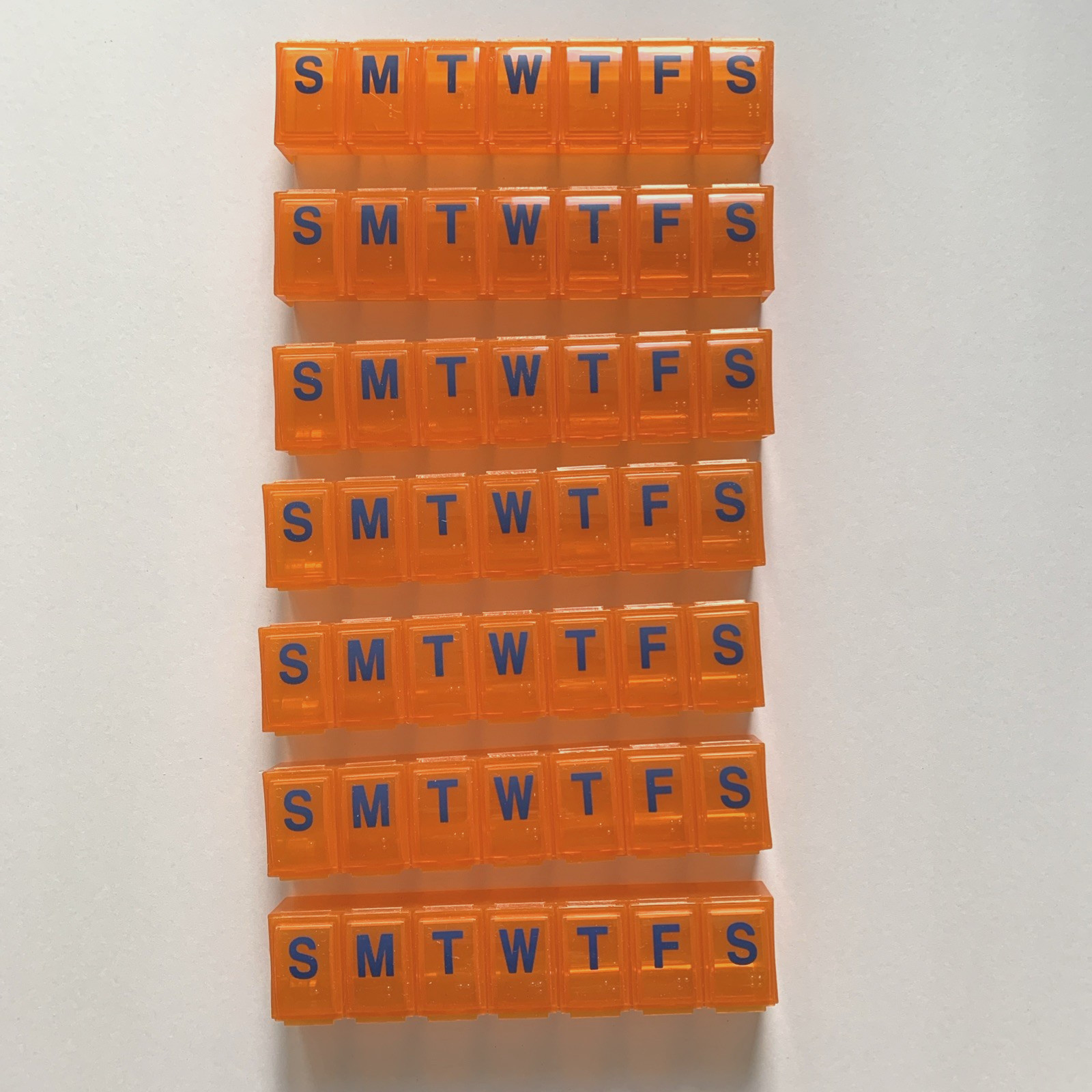 Lot 7 Ezy Dose 7 Day Amber UV Protection Pill Reminder Box Case Medicine 67790