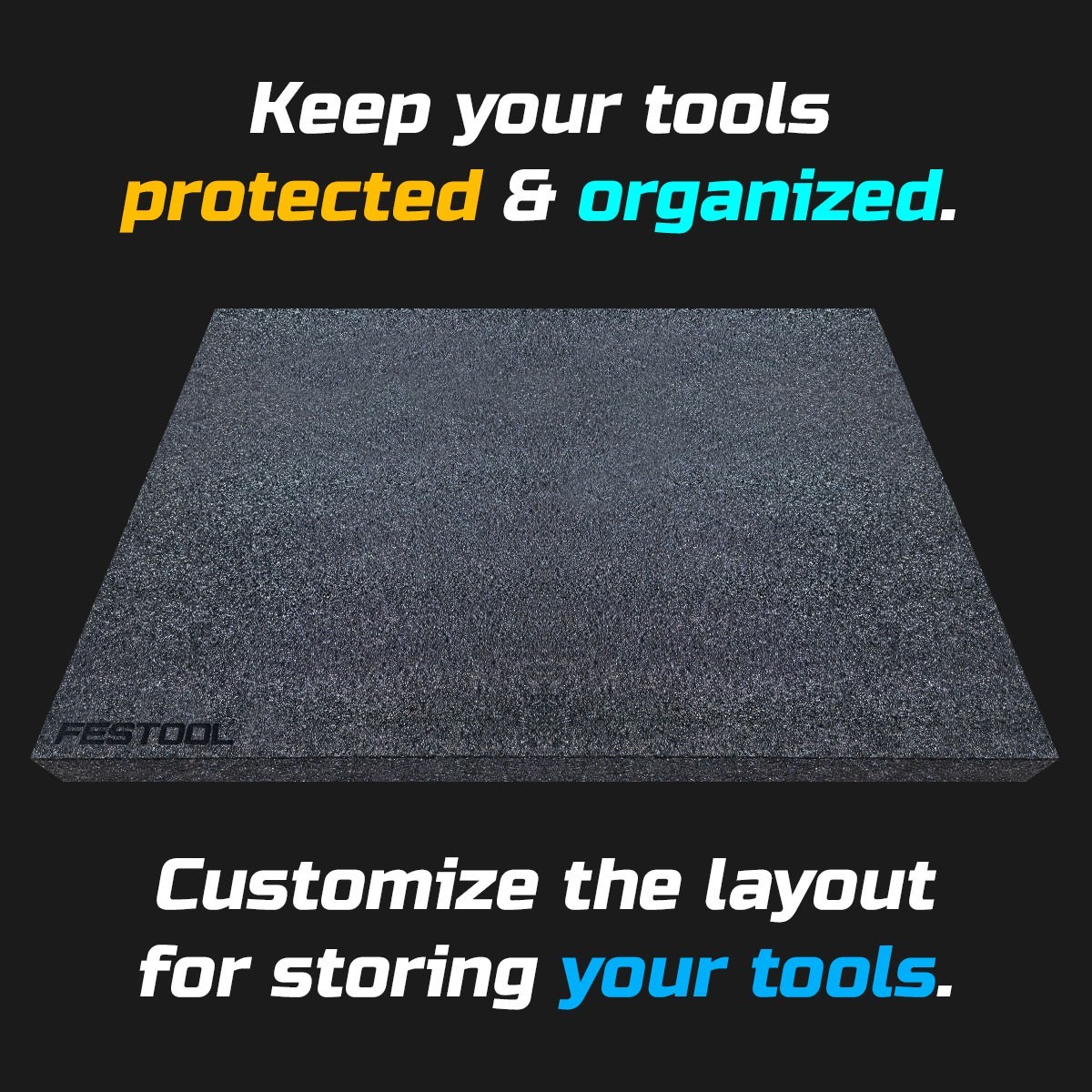 FESTOOL DARK shadow foam tool tray insert storage organizer toolbox tool kit set
