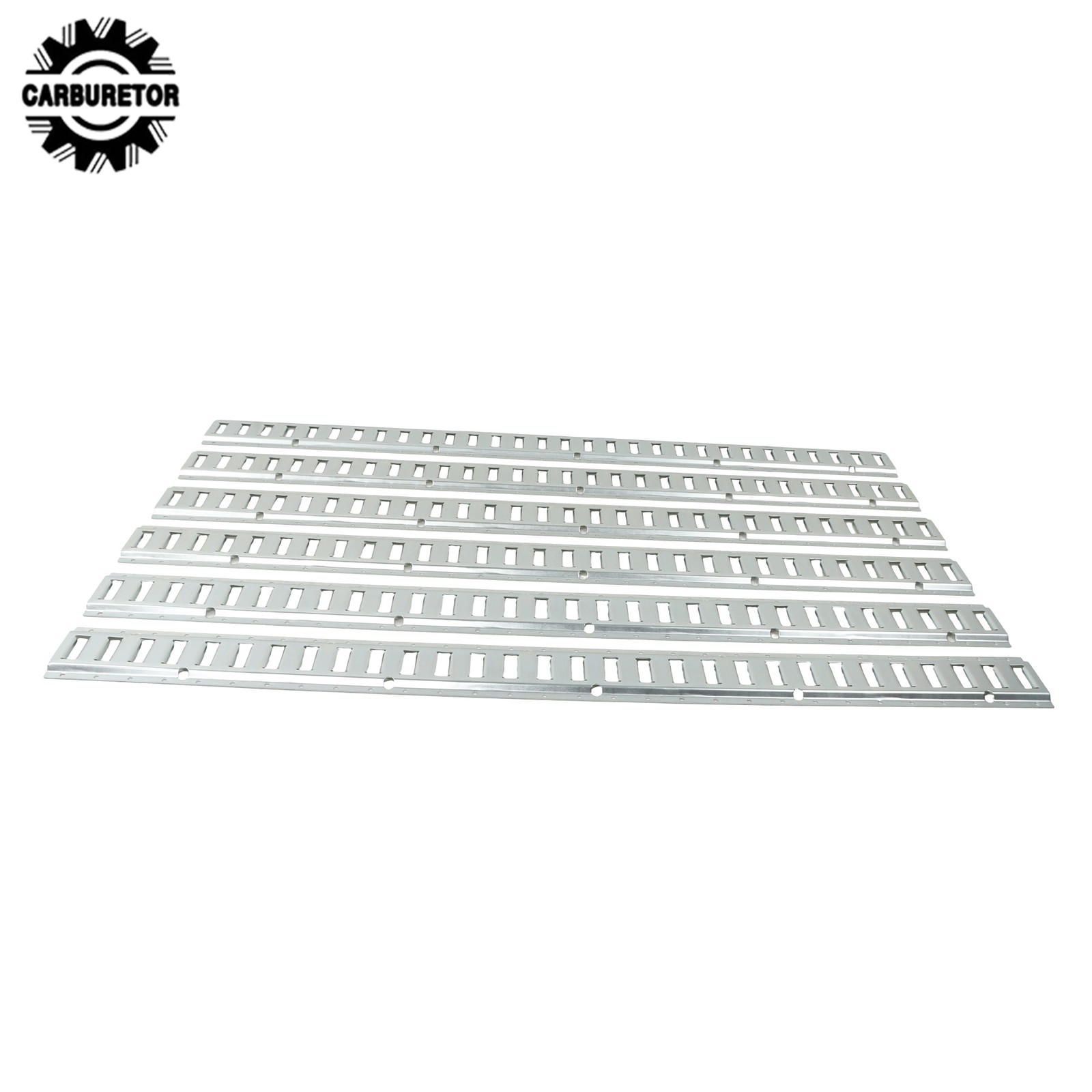 Silver 12 Pack 60" E Track Rail Sections With Mounting Hardware Fit For Garages