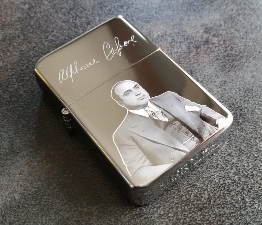 Al Capone Engraved Lighter with Gift Box - FREE ENGRAVING