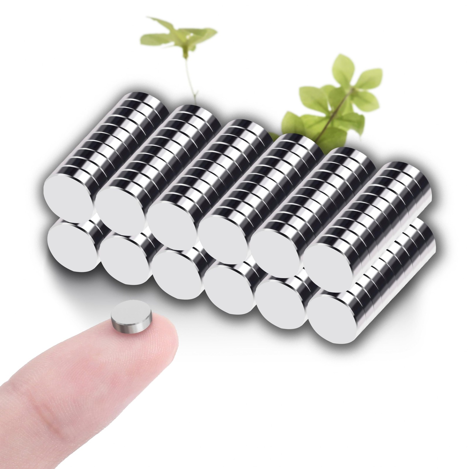 60 Pcs Small Round Neodymium Magnets for Crafts – Little Tiny Mini Refrigerat...