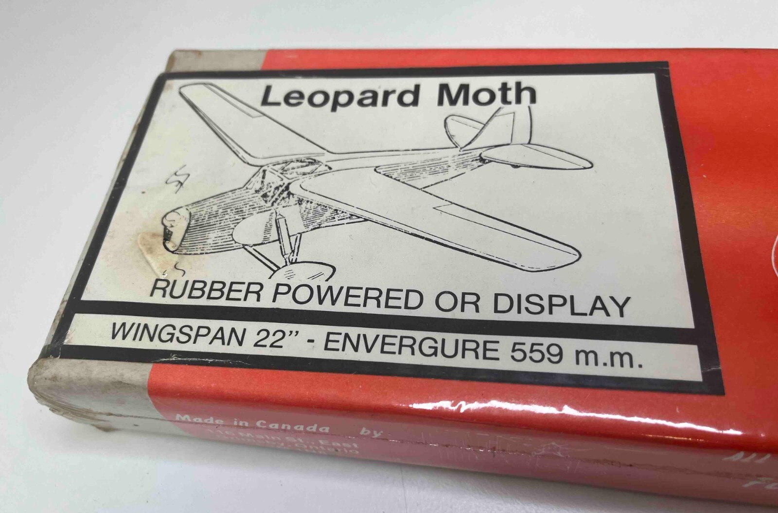 NEW - Leopard Moth Easy Built Free Flight Kit in Shrink Wrapped Box