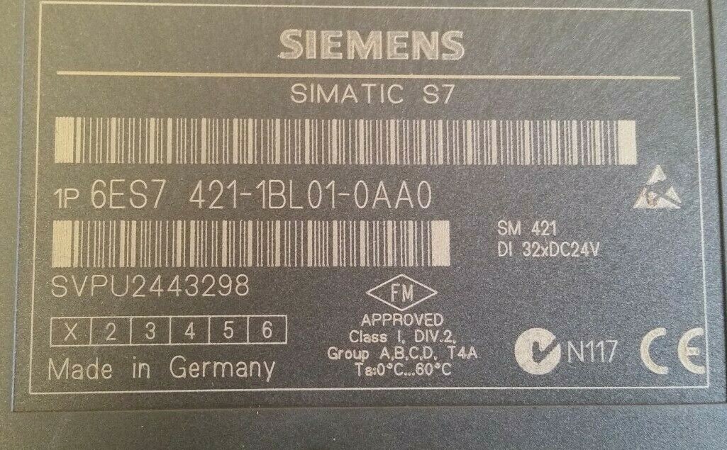 Siemens 6ES7 421-1BL01-0AA0 Digital Input Module