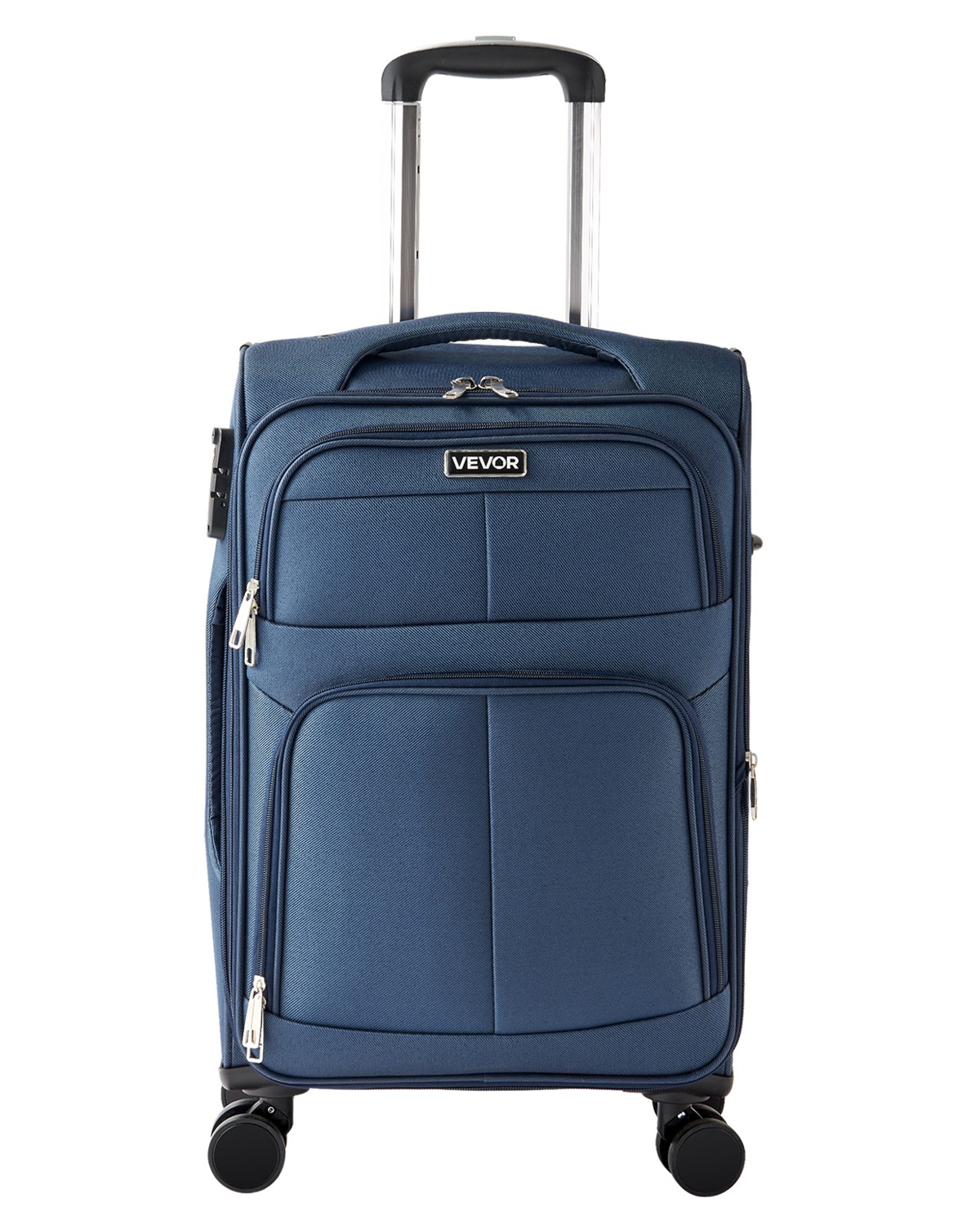 VEVOR 20-Inch Softside Expandable Luggage Spinner Wheels Carry on Suitcase Blue