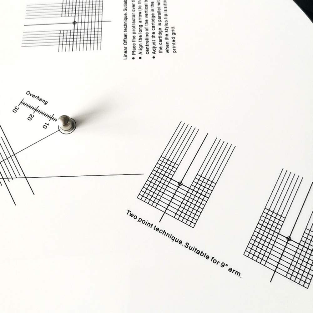 Turntable Cartridge Alignment Protractor Mat Anti-sliding LP Vinyl Record Pic...
