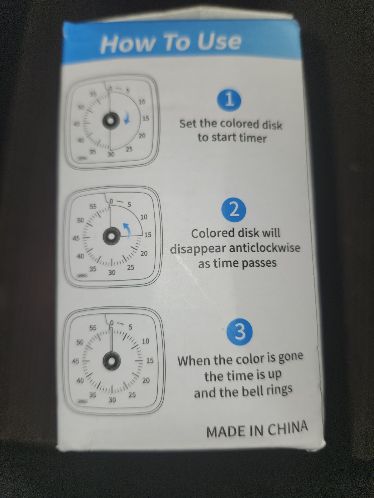 Yunbaoit Visual Timer 60-Minute Visual Timer Vt03