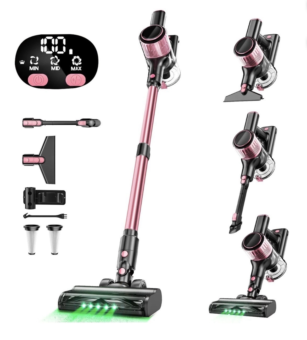 SUXIANGVAC Cordless Vacuum Cleaner, 33Kpa 8 in 1 Lightweight Stick Vacuum