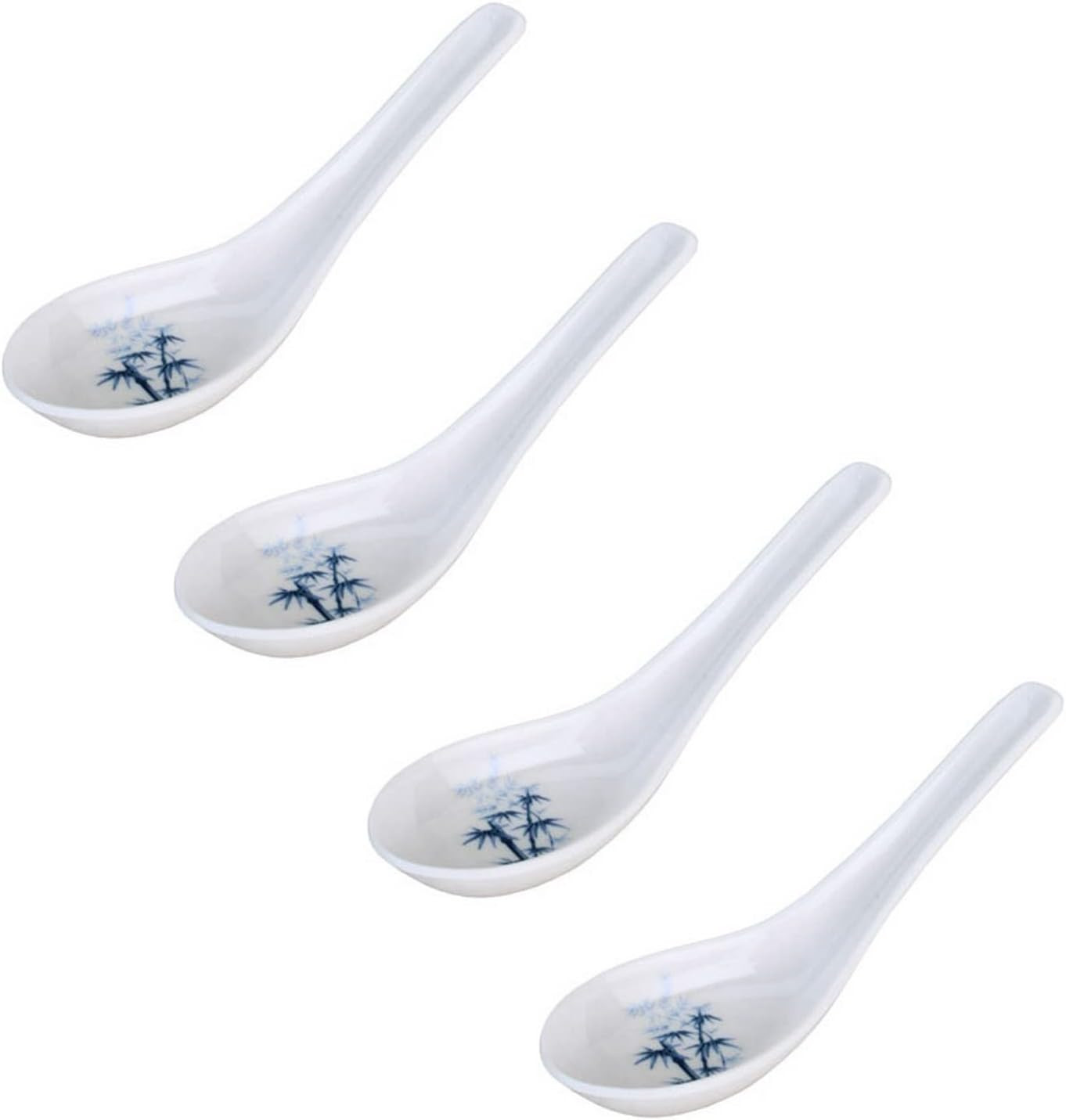 Japanbargain 2323X4, Set of 4 Soup Spoons Chinese Wonton Soup Spoons Japanese Mi