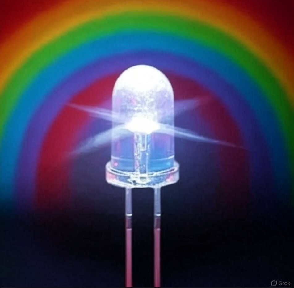 RGB Slow Flash Fade Color Changing Change LED 3mm CLEAR Lens US Stock Qty 50