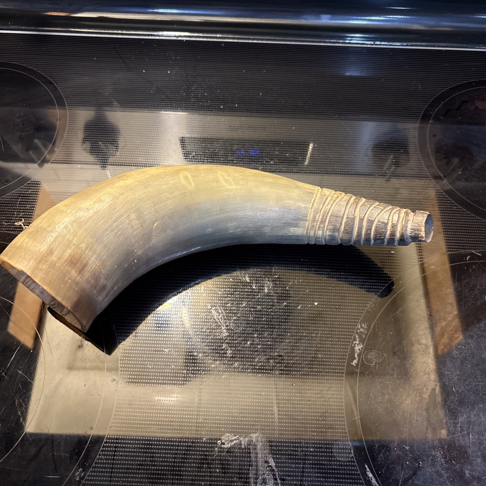 Antique Powder Horn Large11 1/2 In