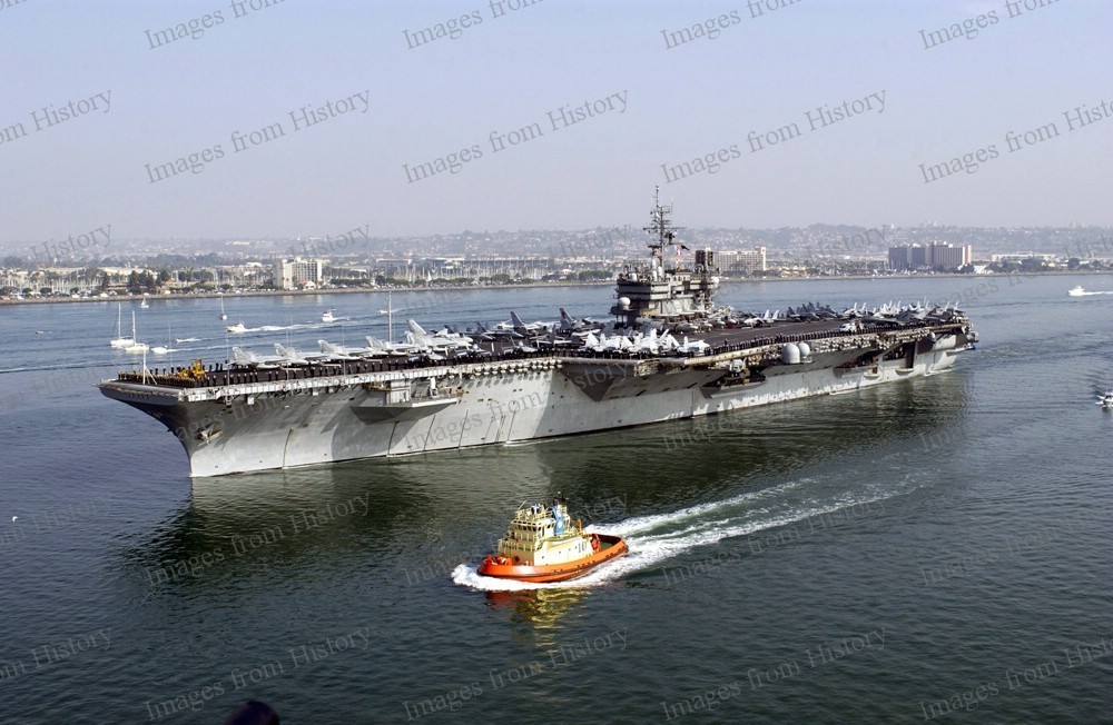 8x10 Print USS Constellation Departing Naval Air Station N. Island California