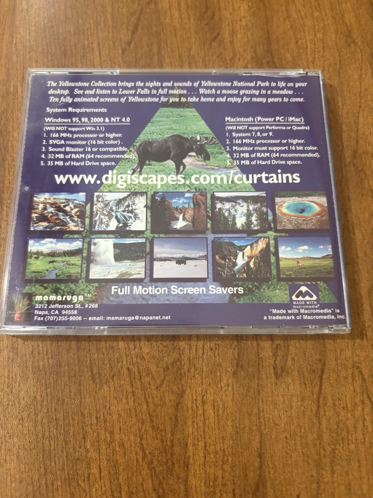 mamuruga Screen Savers The Yellowstone Collection Full Motion CD Windows/Mac