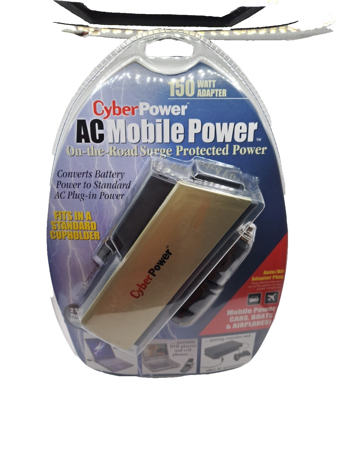 CyberPower Power Inverter Car Adapter Charger 12VDC/120VAC CPS150CHI
