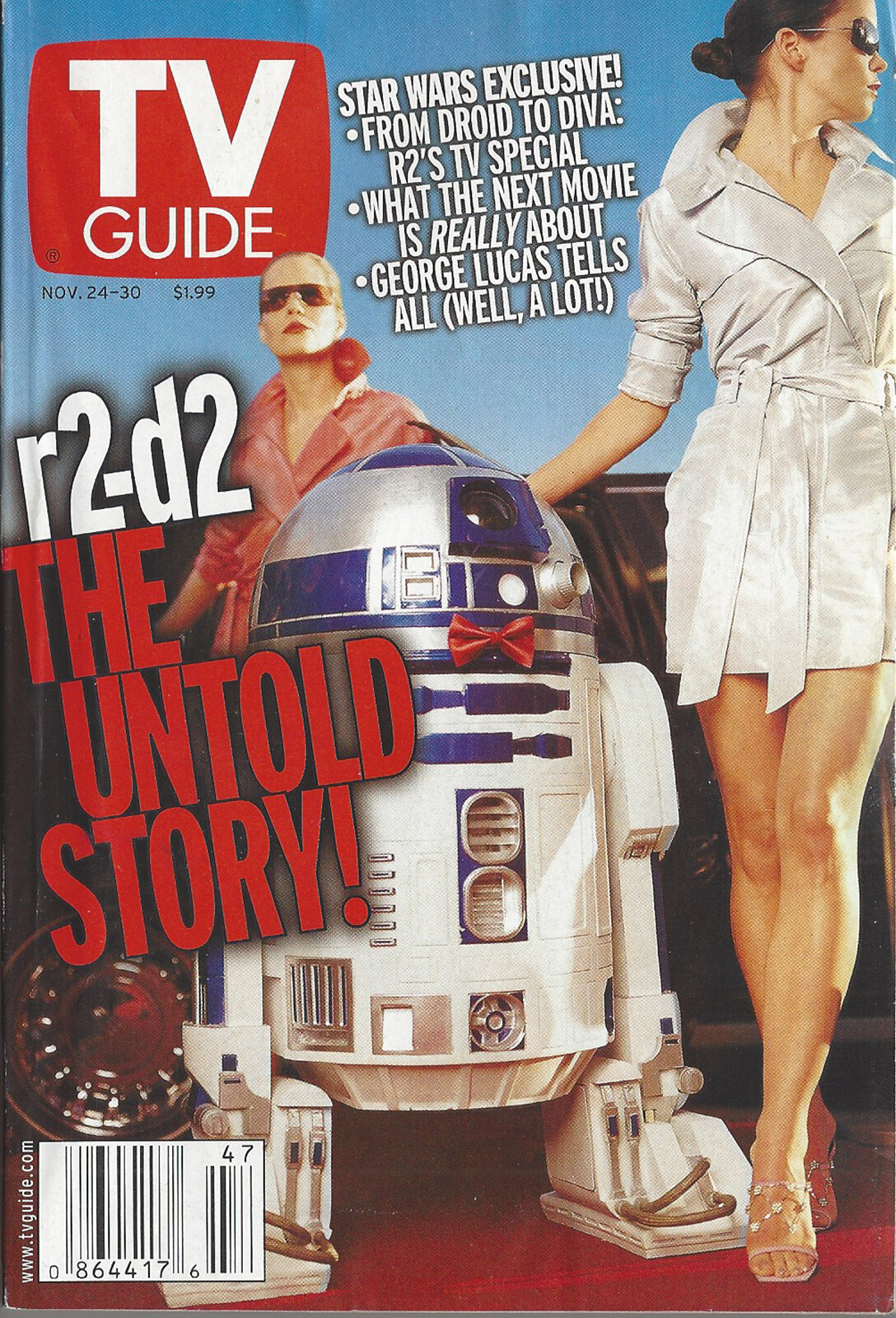 2001 TV GUIDE Nov 24 - 30 r2-d2 The Untold Story! Long Island Edition