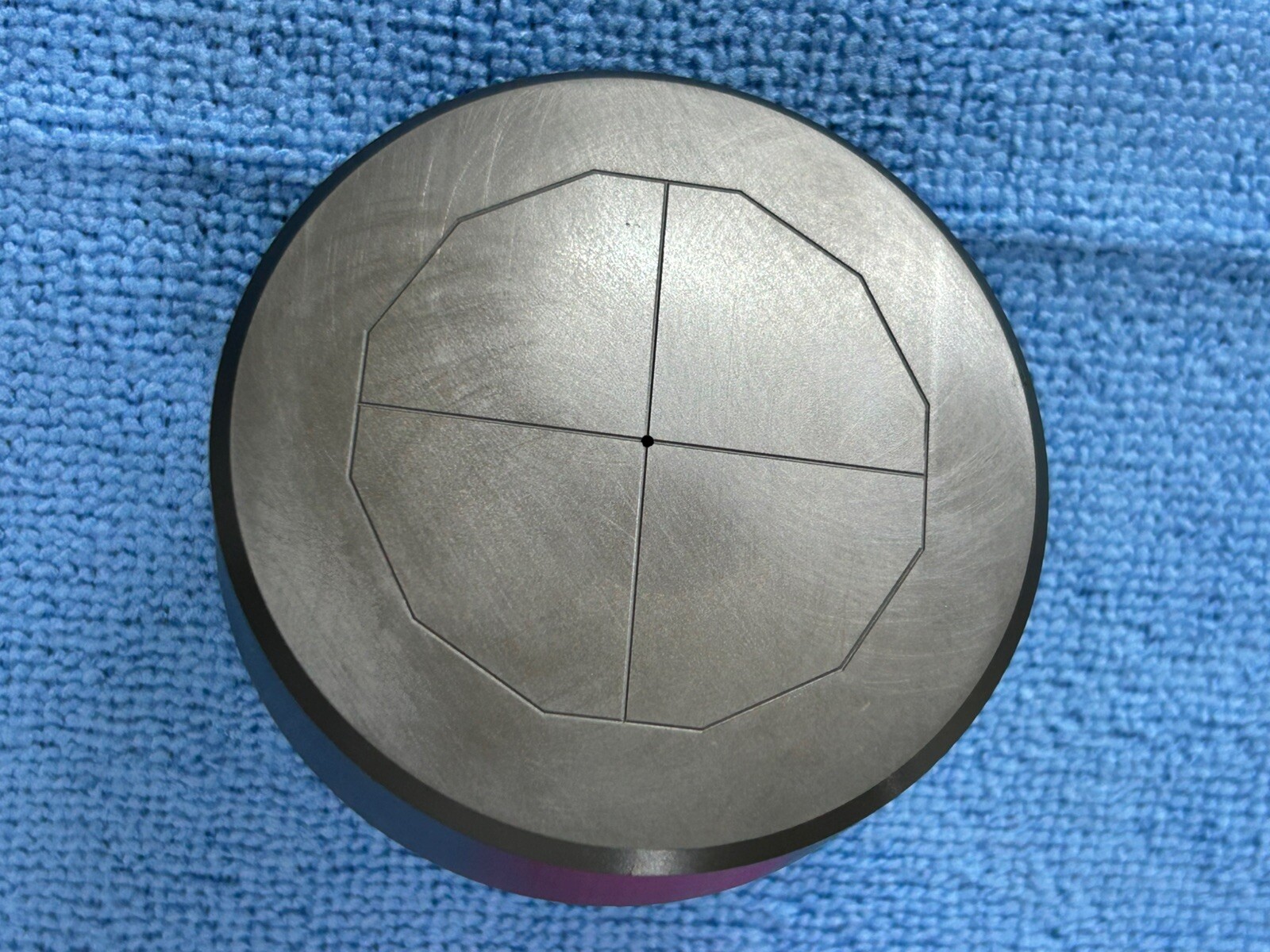 MITUTOYO CMM Air Float Bearing, 80mm Dia X 24mm Thick with Air Fitting
