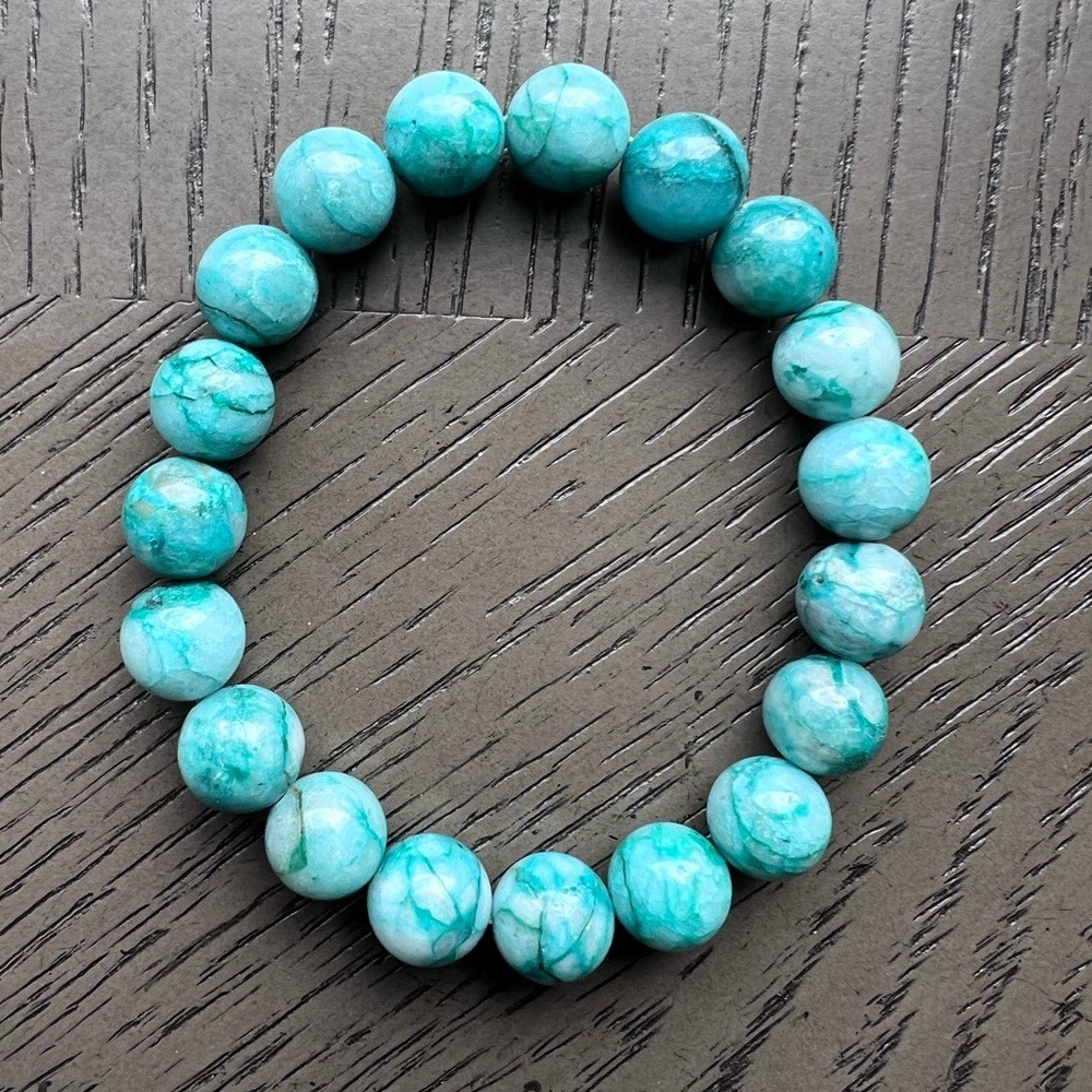 Chrysocolla bracelet 10mm 6.5’