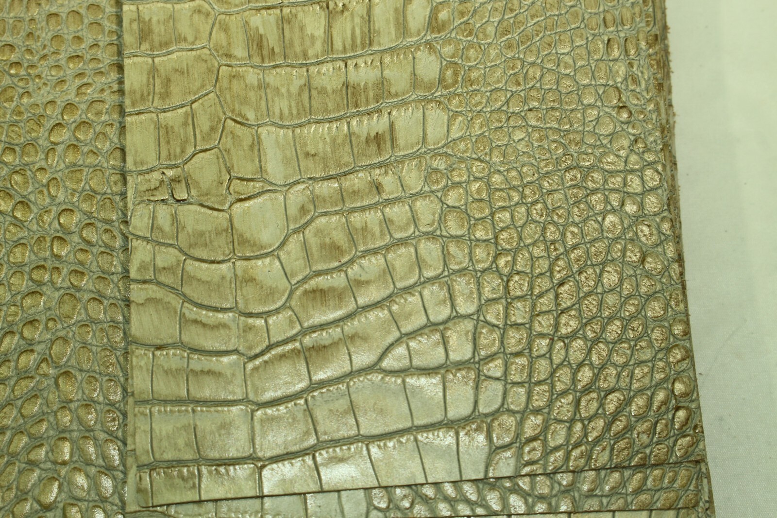 Golden Tan Croc (Various Sizes) Thin but slightly stiff ZE 79