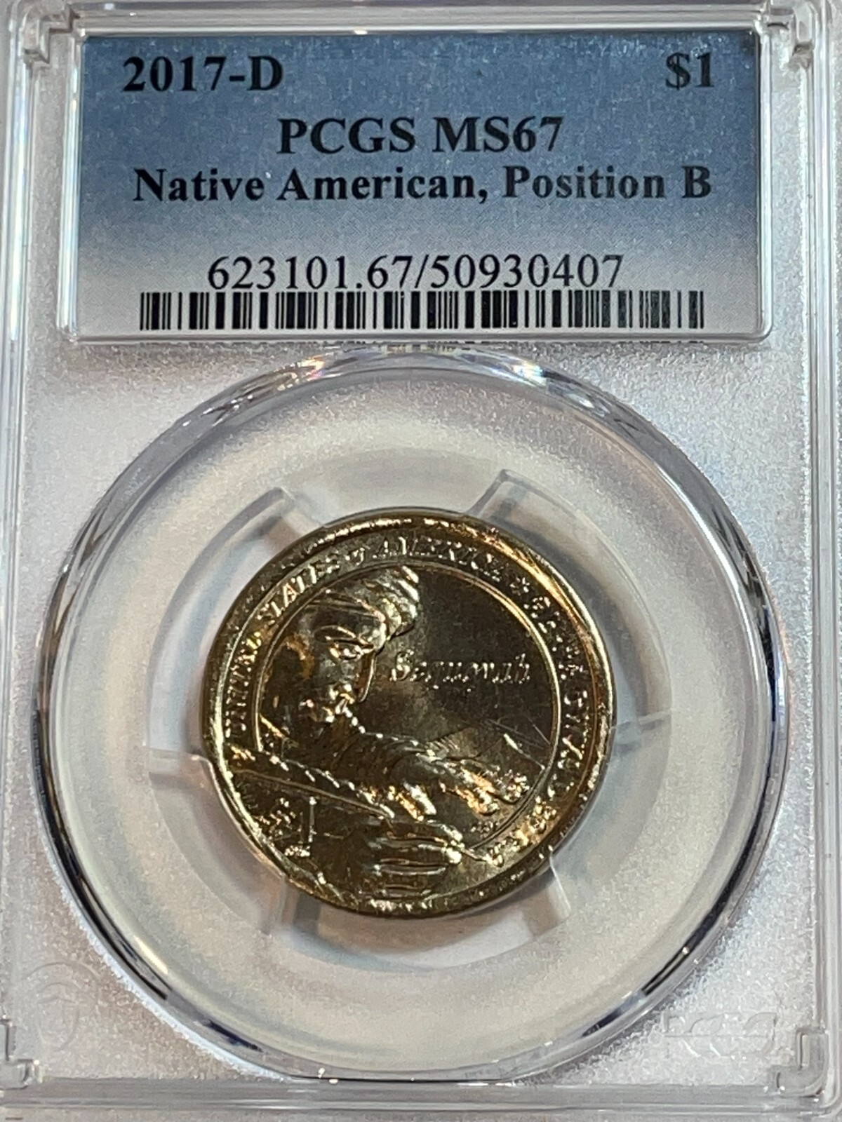 2017 D Position B Native American Dollar PCGS MS67 Sacagawea