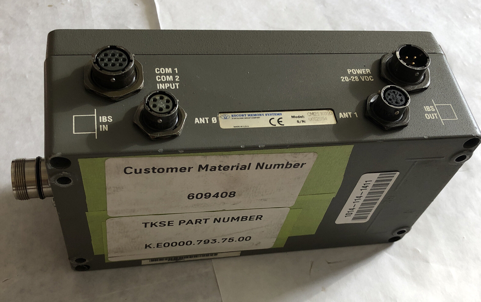 ESCORT MEMORY CM21 K010 CM21 INTERBUS INTERFACE MODULE CONTROLLER,BW