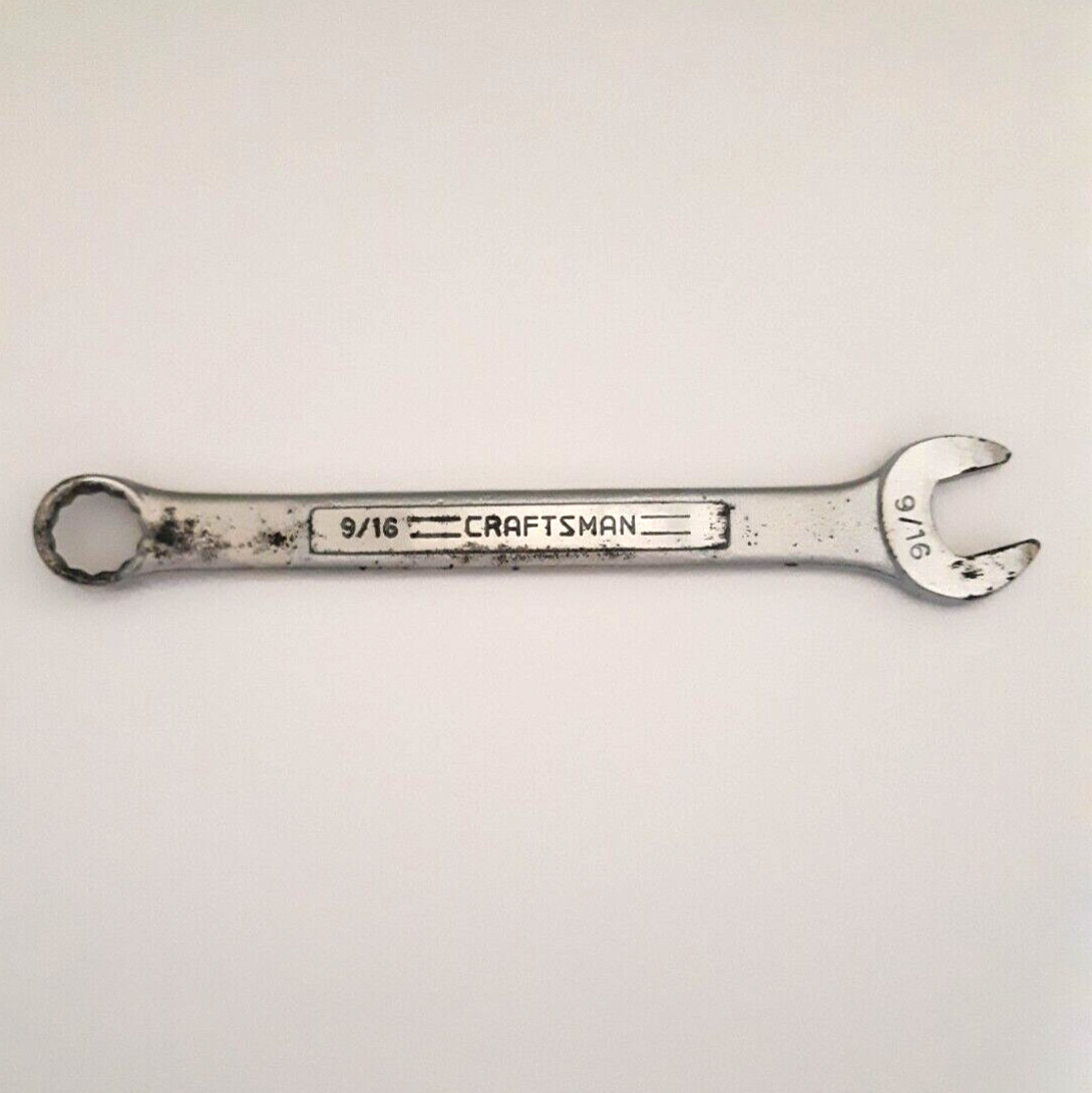 Vintage Craftsman 9/16" Combination Wrench E-44696 USA 12 Point