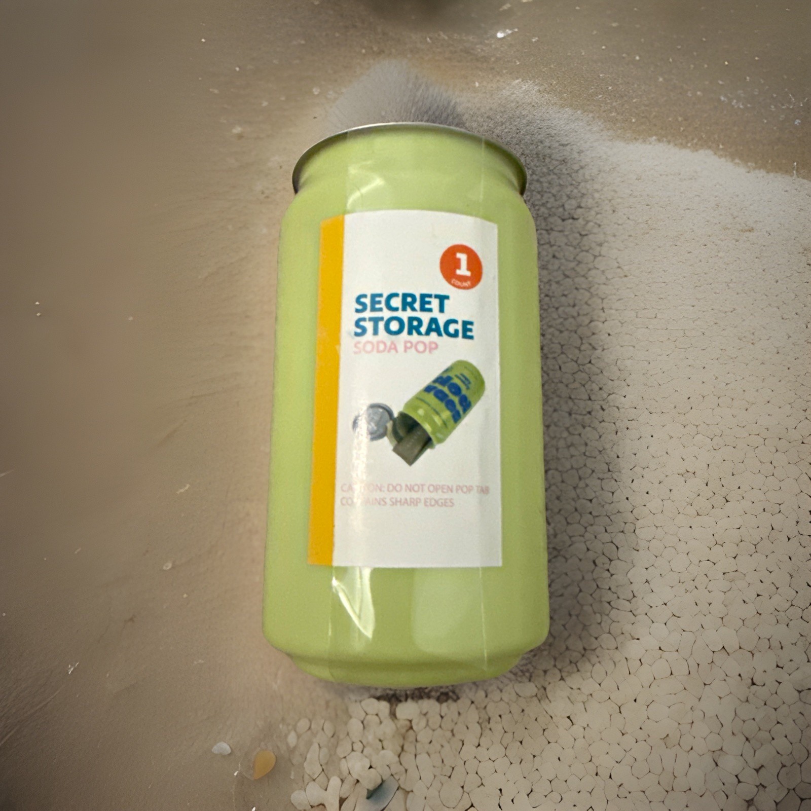Secret Storage Soda Can Safe Hidden Compartment Travel Stash green, lemon lime