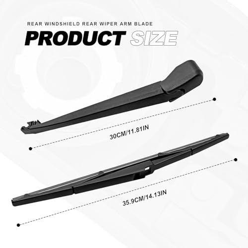 Rear Windshield Back Wiper Arm blade Set Compatible with Mazda CX 5 2013 2014