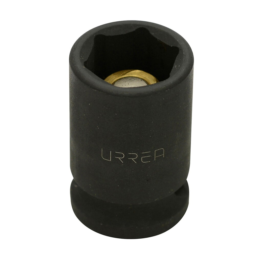 URREA 7216HM 3/8" Drive Black Standard Magnetic Impact Socket 6 Point 1/2"