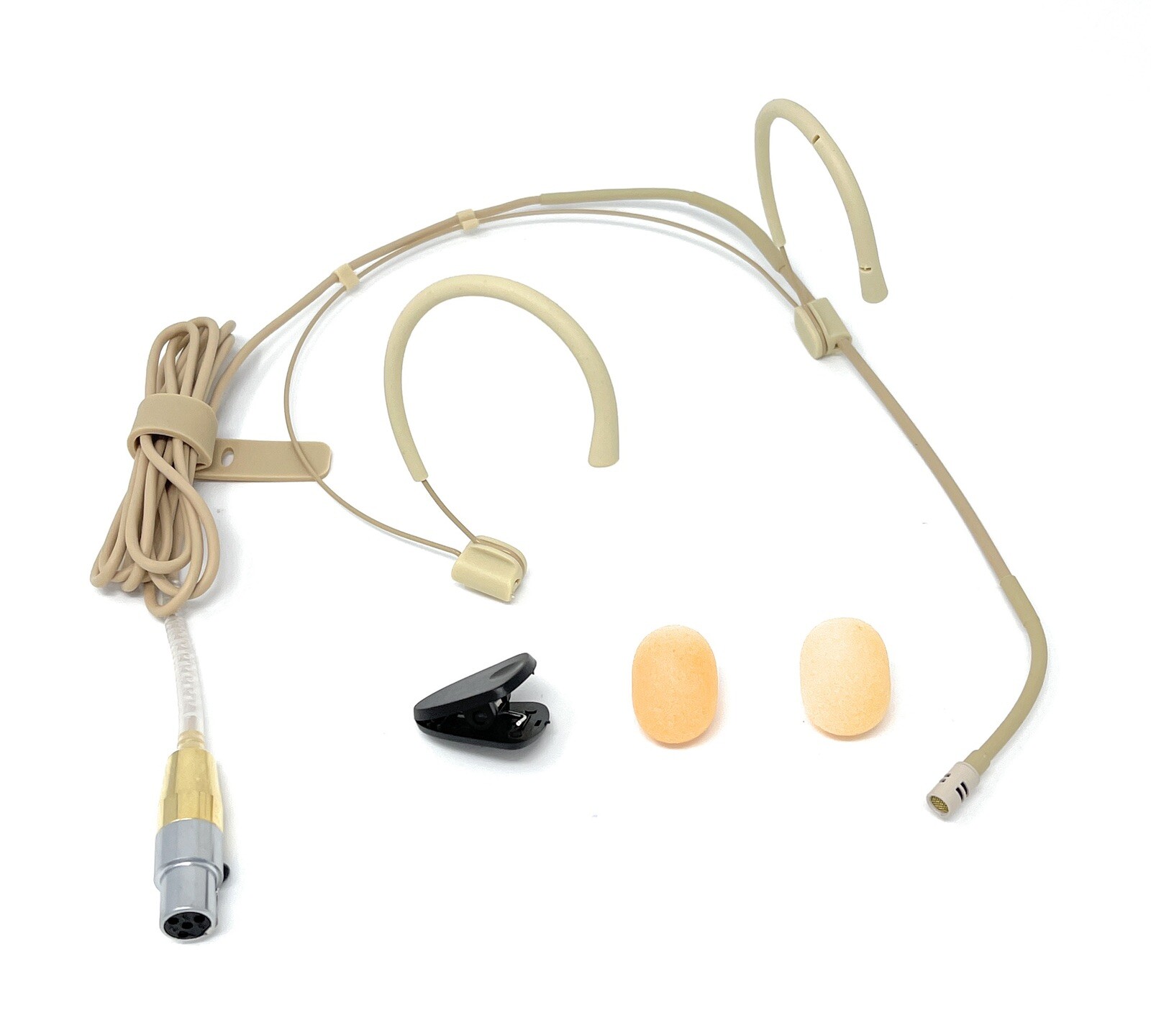 Double Earhook Headset Omnidirectional Microphone fits Shure Wireless Bodypacks