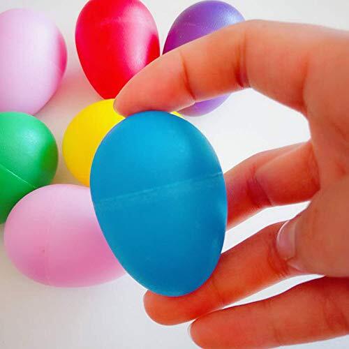 40 Pcs Plastic Egg Shakers Percussion Musical Egg Maracas 10 Colors Easter