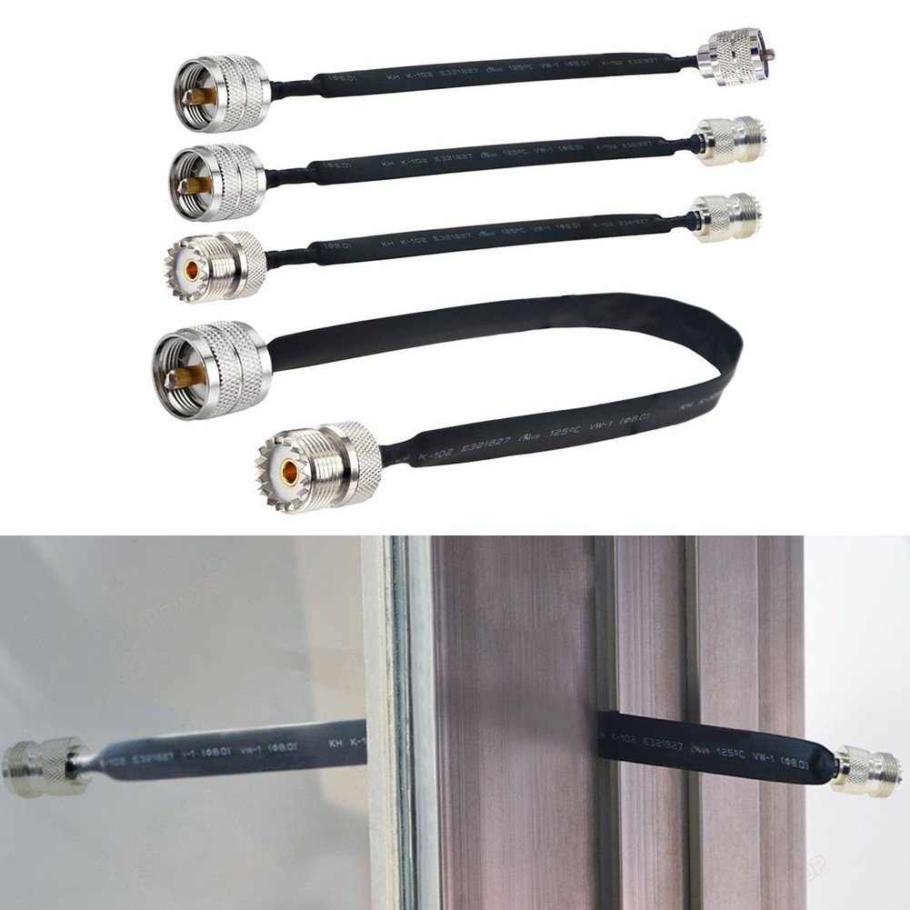 SO239 25CM Door And Flat Coaxial Pigtail Cable 50 Ohm Coaxial Extension Cable